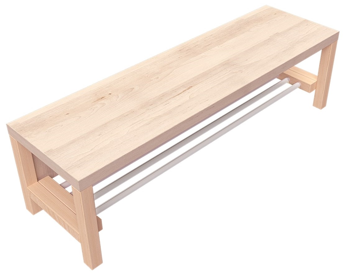 Garderobenbank Klassiker Aluschuhrost web