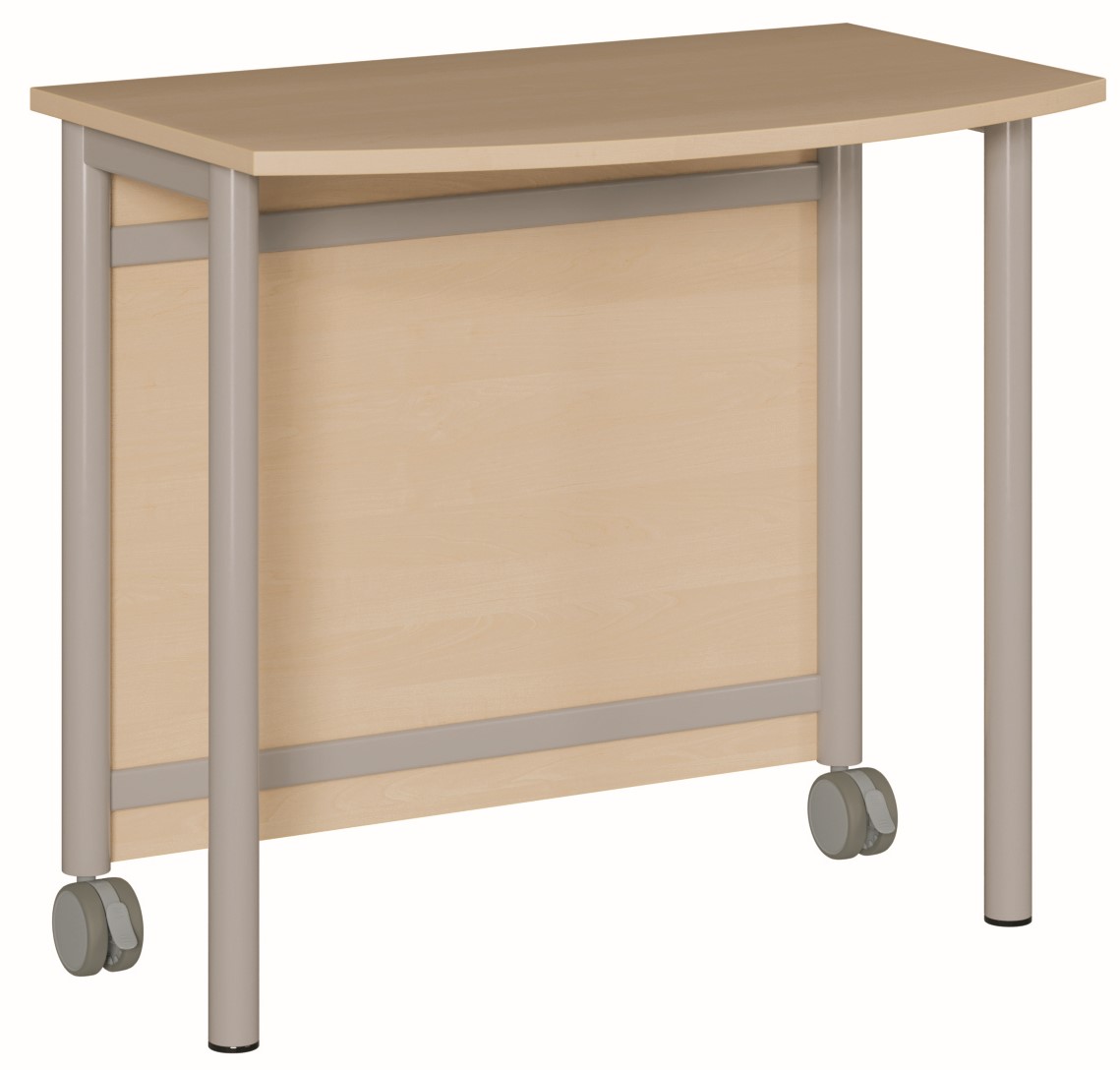 Fahrbarer Schreibtisch, B/H/T 80 x 72 x 40/50 cm frsti
