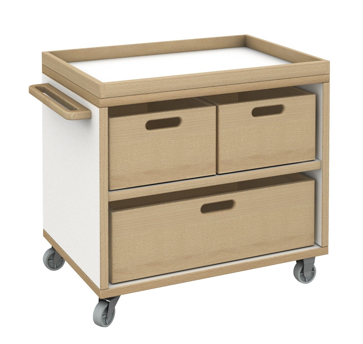 mit einer großen und 2 kleinen Boxen