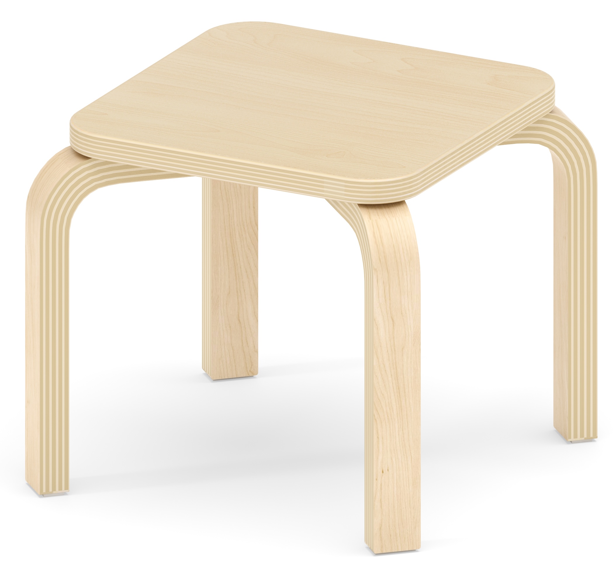 Wisdom stapelbarer Hocker “OLA” mit Vierbeingestell kb5-sk213-a_26cm_square_stool