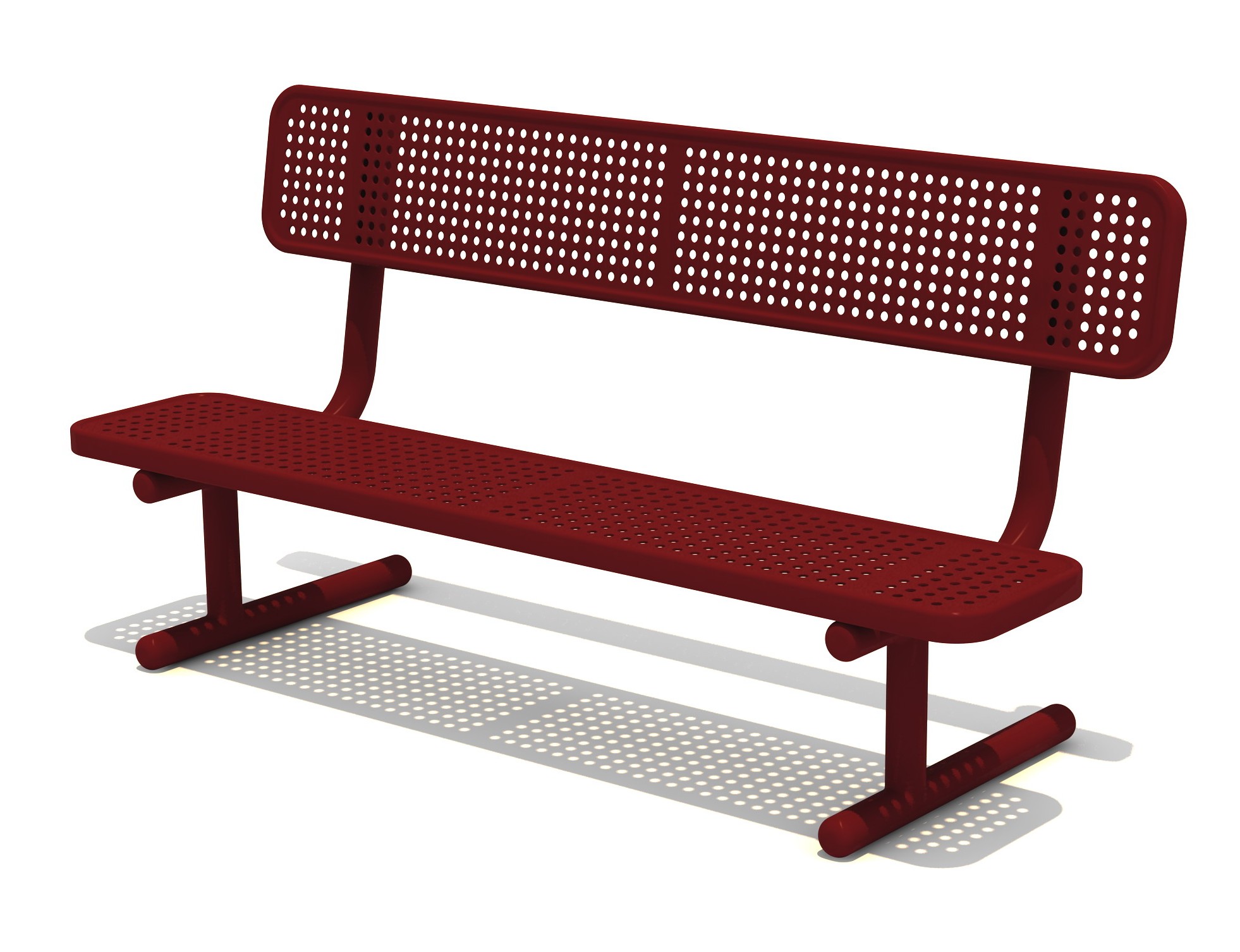 Qualiterra Outdoor Sitzbank mit Rückenlehne “ComfortBench” comfort_bench_-_red_10200170_f
