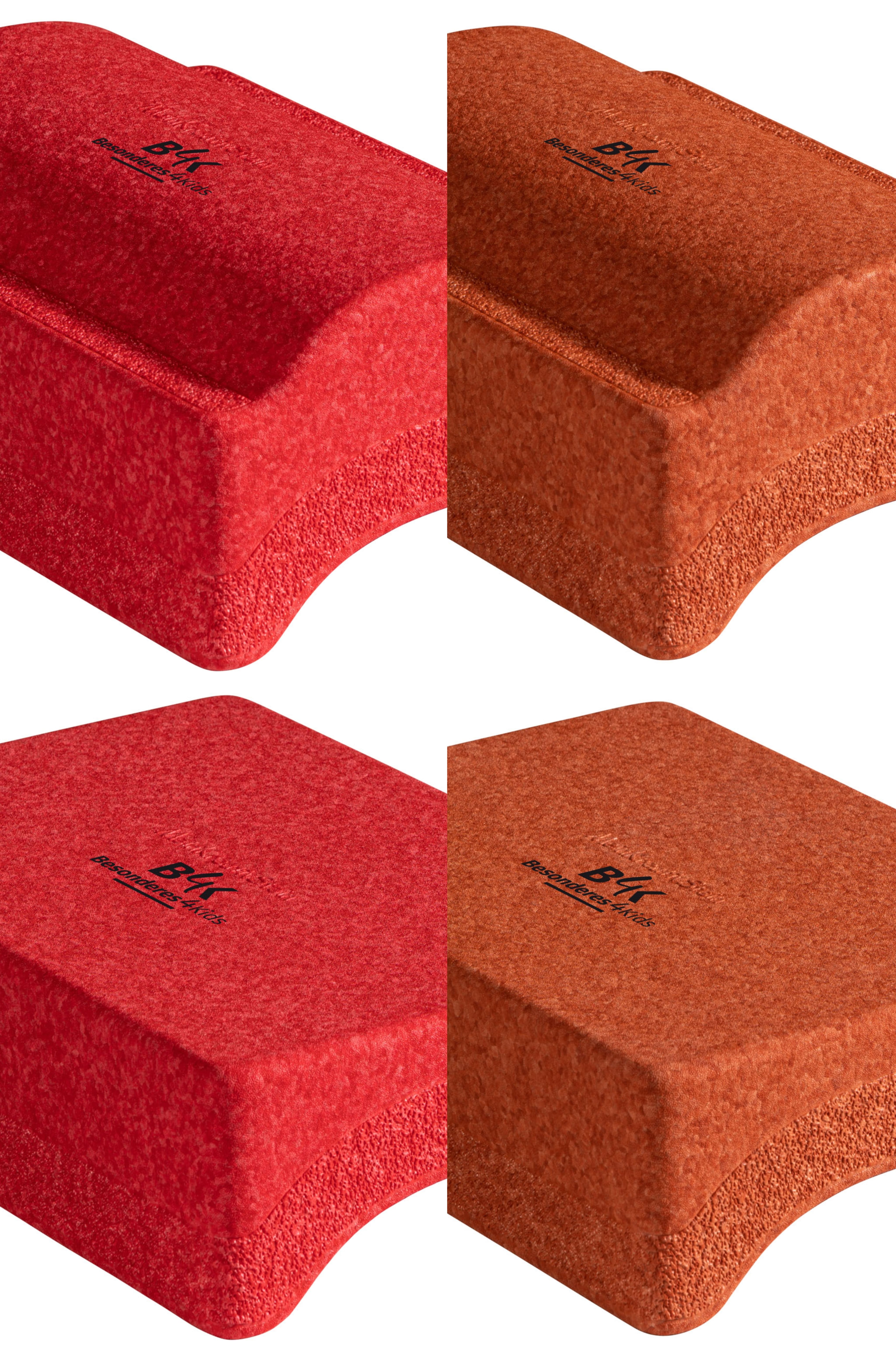 Zweifarbig Rot/Orange