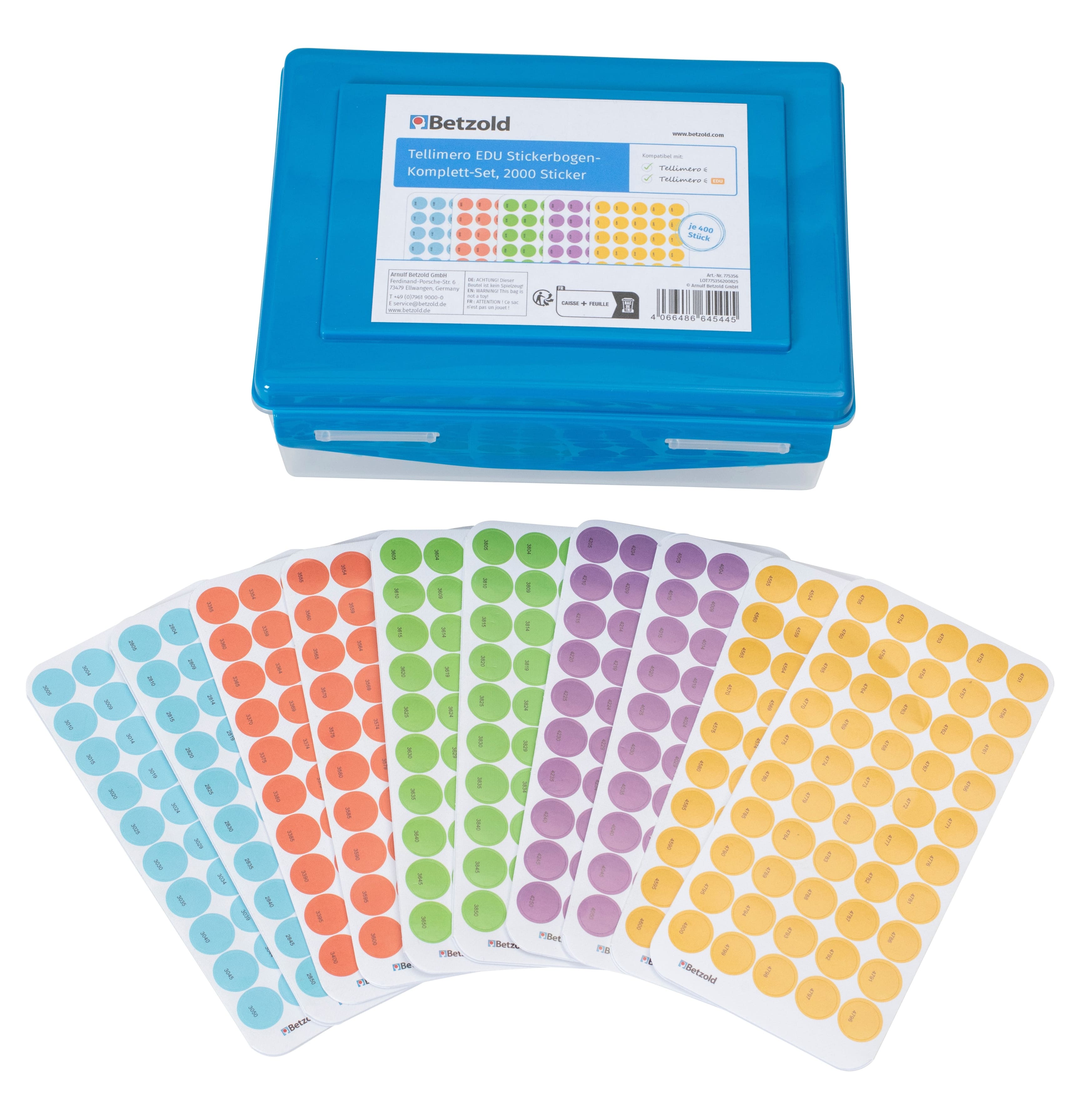 Betzold Stickerbogen-Komplett-Set mit 2000 Aufklebern für den Audiostift “Tellimero EDU” e_775356_a