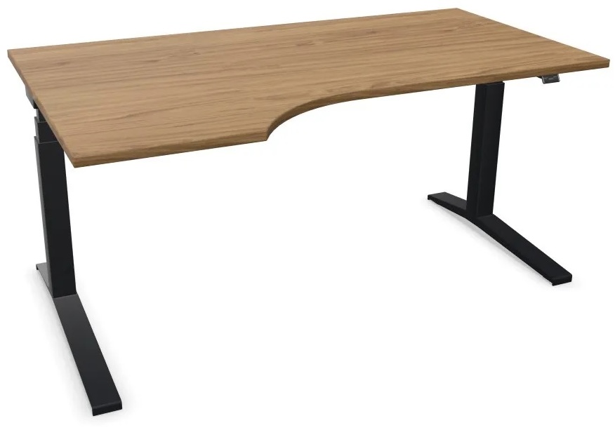 ASSMANN höhenverstellbarer Schreibtisch “Canvaro”, Tischplatte in C-Form opu