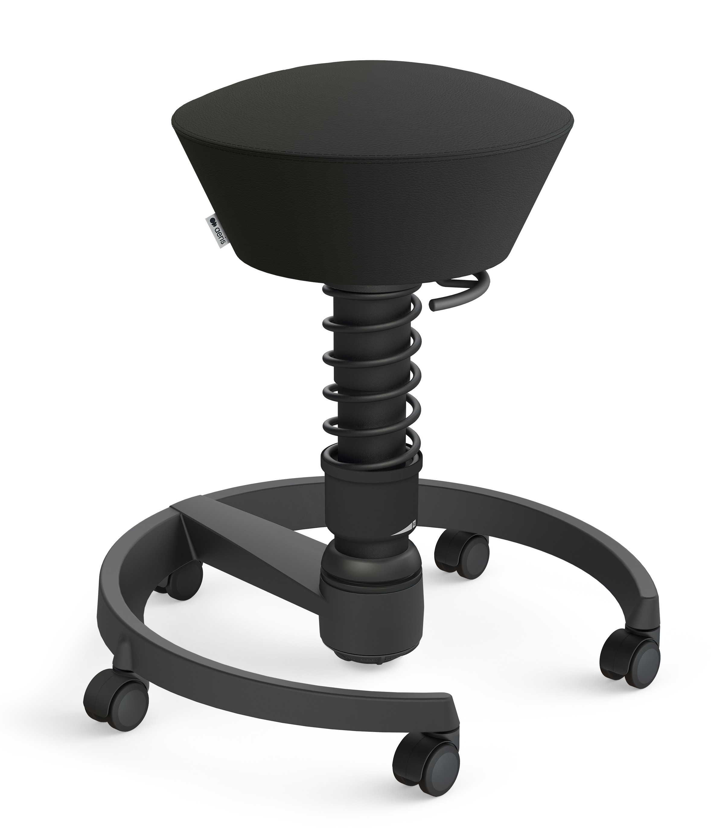 Aeris Hocker “Swopper”, mobil mit Rollen 102-wb-stbk-bk-ur01_aeris-swopper_castors-soft-floor_standard_black_black_uruguay_black_01