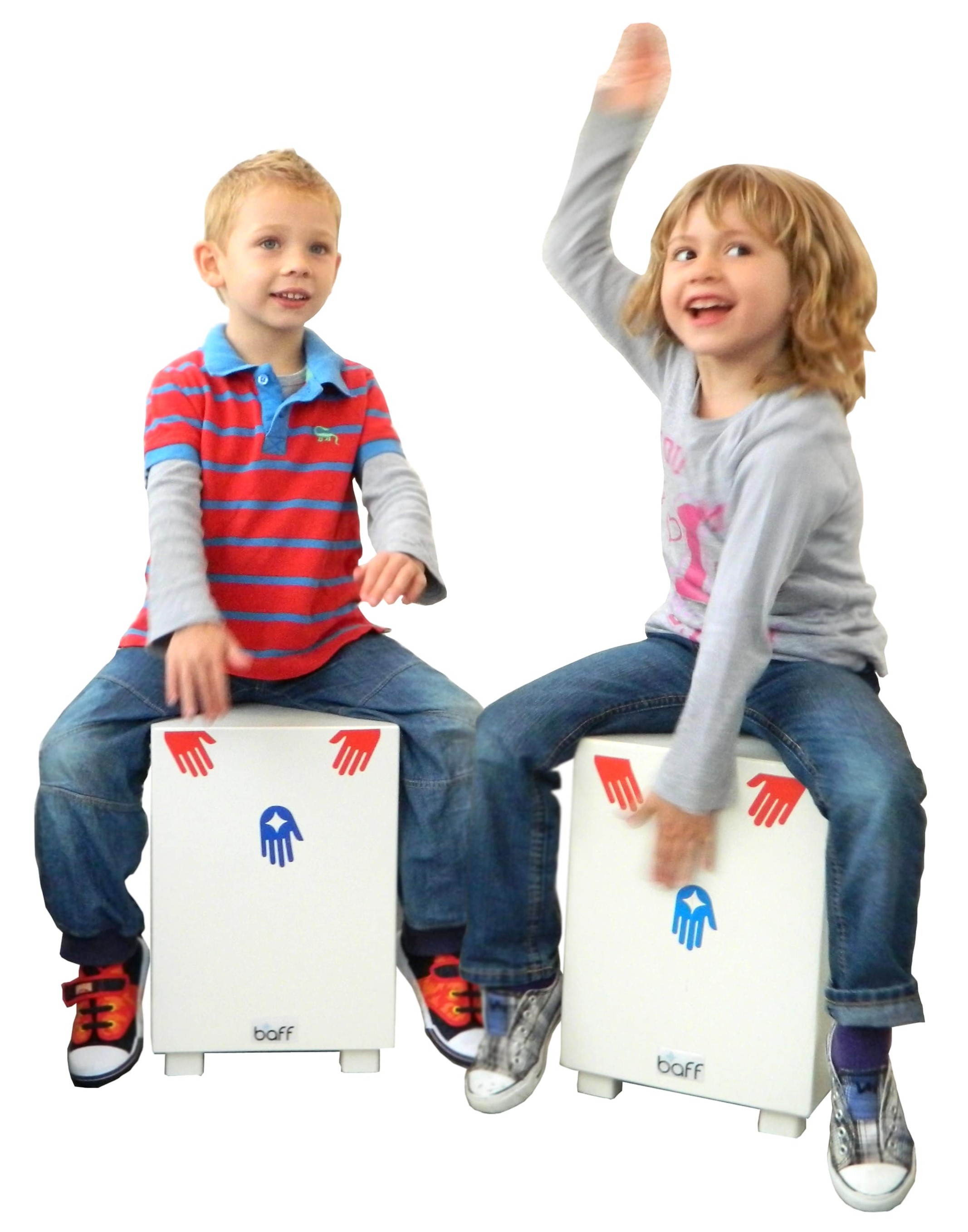 Baff Cajon für Kinder, Musikinstrument in Höhe 30 oder 38 cm EDU.de