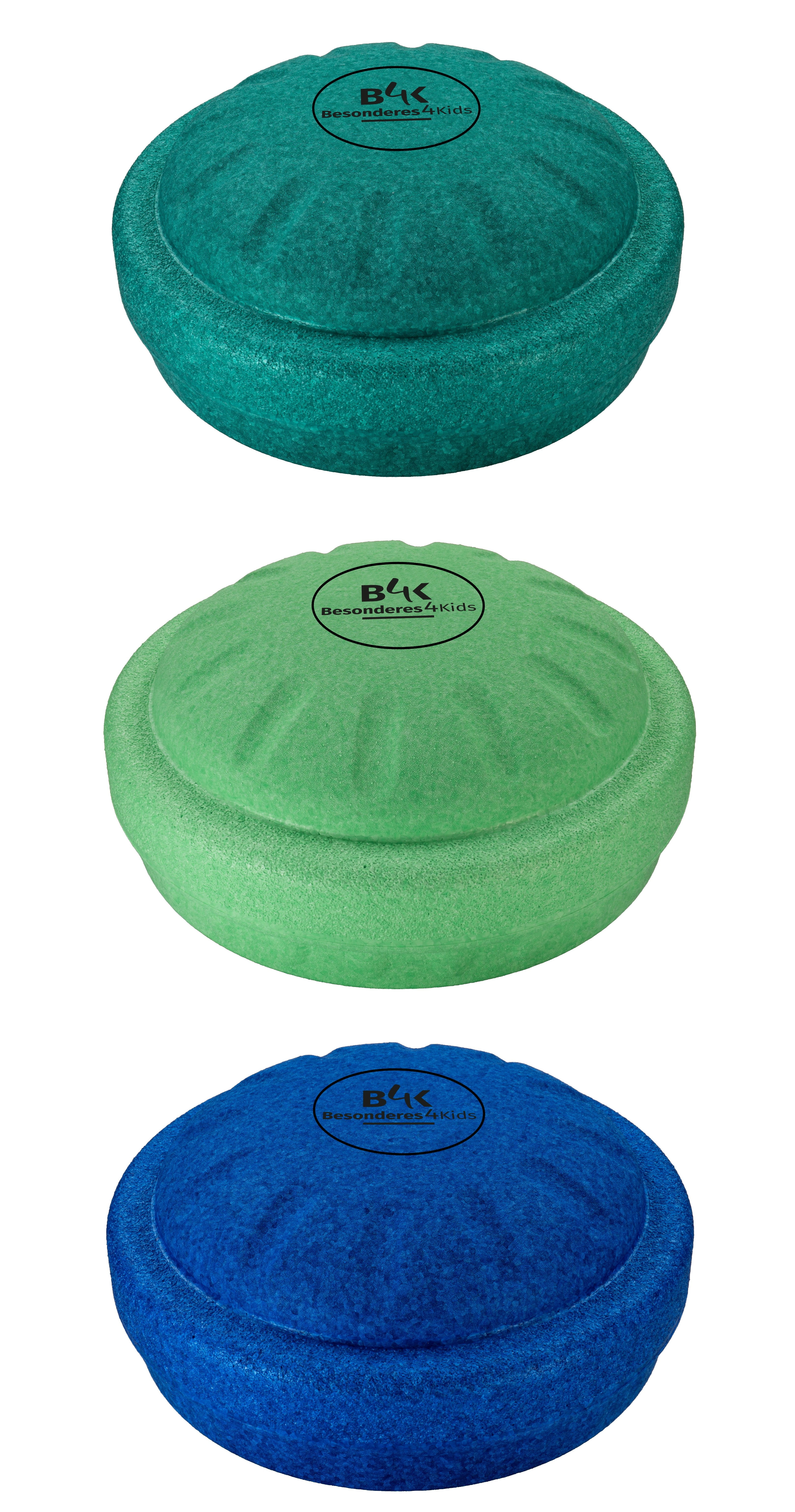 Dreifarbig Grün/Limette/Blau