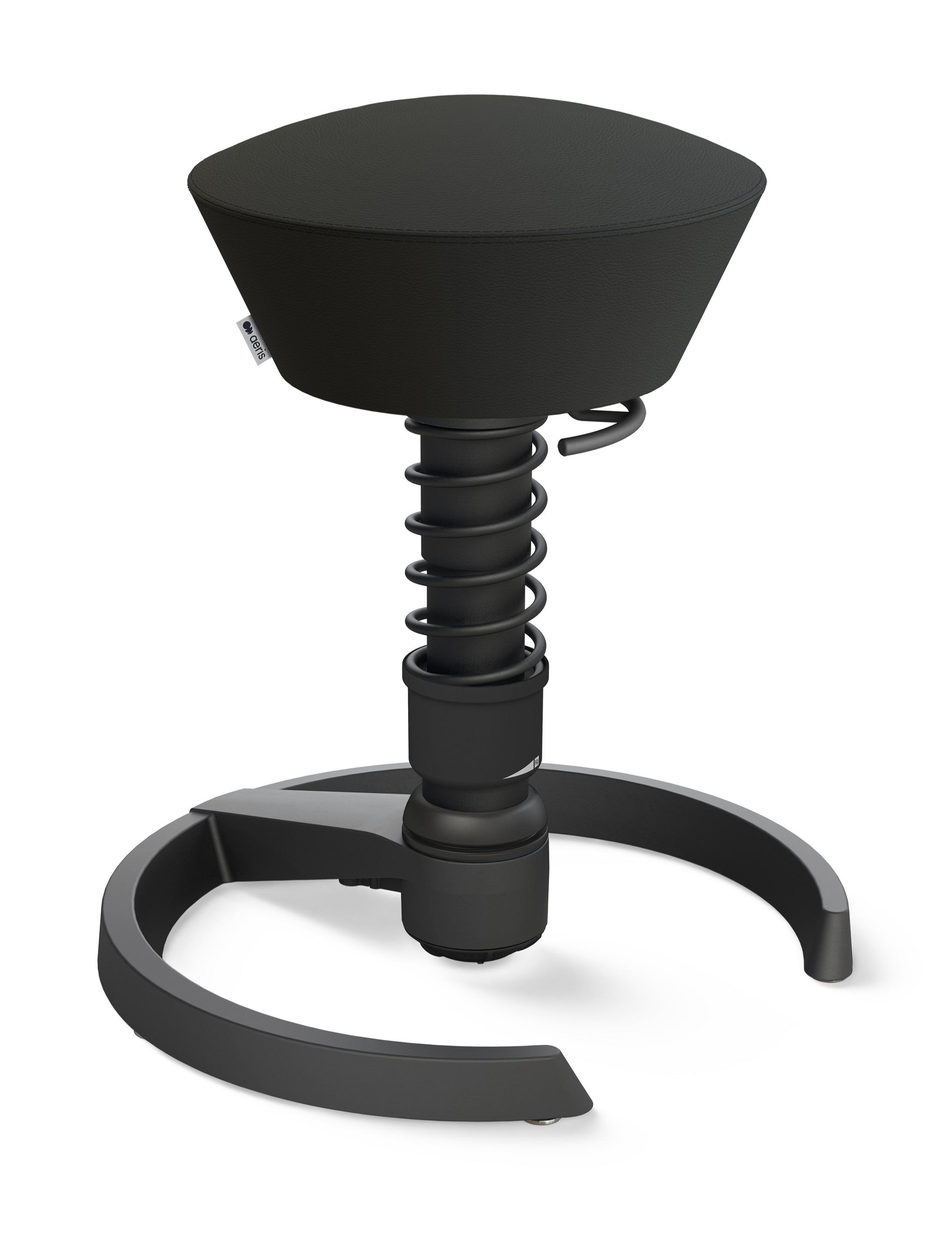 Aeris Hocker “Swopper”, feststehend mit Gleitern 101-stbk-bk-ur01_aeris-swopper_glides_standard_black_black_uruguay_black_01