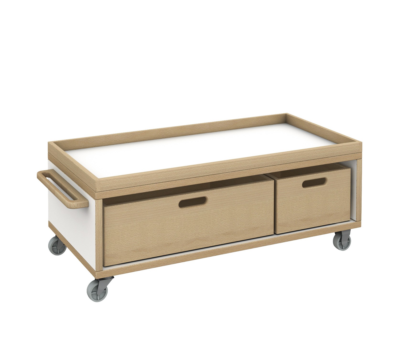 mit einer großen und einer kleinen Boxen