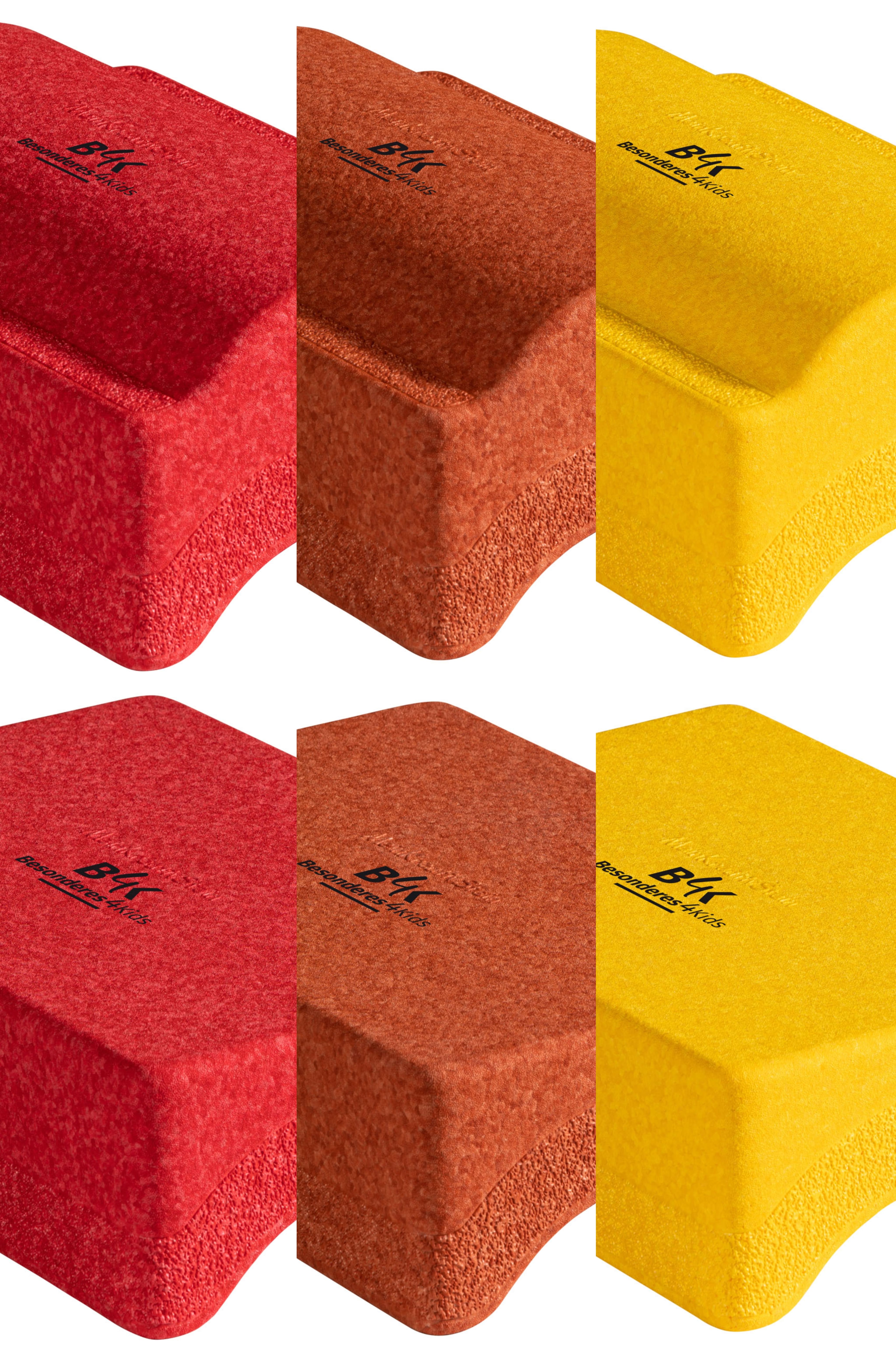 Dreifarbig Rot/Orange/Gelb